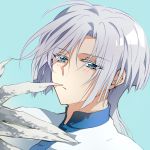  akatsuki_no_yona blue_eyes dragon_hand gija_(akatsuki_no_yona) jin_(pixiv_1398739) mullet white_hair 