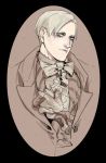  1boy bowtie cravat idachi ruvik solo the_evil_within white_hair 