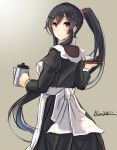  highres kantai_collection maid plan_(planhaplalan) ponytail teapot yahagi_(kantai_collection) 