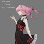  1girl bare_shoulders breasts guilty_crown hair_ornament hairclip highres long_hair nanairo open_mouth pink_eyes pink_hair solo twintails yuzuriha_inori 