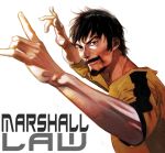  1boy beard black_hair doraji facial_hair highres marshall_law mustache short_hair tekken 