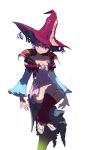  breasts cleavage collarbone curly_hair hat naisho_na_zuku_doori original pointy_ears tagme witch_hat 