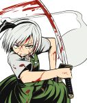  1girl blod highres katana m92fs solo sword touhou weapon 