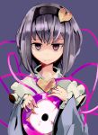  1girl hairband heart heart-shaped_pupils komeiji_satori pink_hair purple_hair solo symbol-shaped_pupils third_eye touhou wide_sleeves yoshinaga_p 