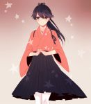  1girl black_hair hinase_kei houshou_(kantai_collection) japanese_clothes kantai_collection kimono long_hair ponytail smile 