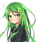  blush green_eyes green_hair kantai_collection long_hair nagatsuki_(kantai_collection) sk02 