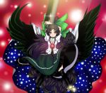  bow dista eyes highres long_hair red_eyes reiuji_utsuho touhou wings 