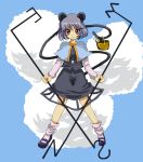  basket disney grey_hair jewelry mickey_mouse mouse_ears mouse_tail mouyam nazrin pendant red_eyes short_hair tail touhou 