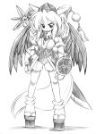  animal_ears fan fusion gauntlets geta hat if_they_mated inubashiri_momiji monochrome parody shameimaru_aya shield short_hair solo sword tail tengu-geta tokin_hat touhou translated weapon wings wolf_ears wolf_tail yuki_hime_haruka 