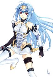  haku_(laterna_magica) kos-mos red_eyes solo thigh-highs thighhighs xenosaga xenosaga_episode_i 