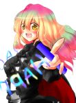  bad_id cape gothic_lolita gradient_hair happy_birthday highres hijiri_byakuren lolita_fashion long_hair multicolored_hair okannigeru touhou yellow_eyes 