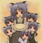  bad_id cake food grey_hair jewelry mouse_ears nazrin pastry pendant red_eyes short_hair touhou unipo 