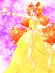  amanogawa_kirara cure_twinkle gloves go!_princess_precure gown long_hair magical_girl orange_hair purple_eyes ribbon twintails 
