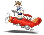  absurdres airplane biplane crossover gun highres strike_witches wacky_races weapon 