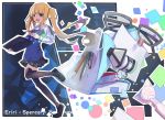  1girl black_legwear blonde_hair blue_eyes book bookmark capelet cat character_name clock container eraser fang glasses graphic_tablet highres ink_pen long_hair long_sleeves paper pen pencil saenai_heroine_no_sodatekata sawamura_spencer_eriri school_uniform shoes skirt solo thigh-highs twintails very_long_hair zzzzxxx2010nian 
