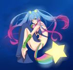  1girl absurdres aqua_hair blue_eyes breasts gradient_hair highres league_of_legends looking_at_viewer multicolored_hair purple_hair solo sona_buvelle spark_of_forever twintails 