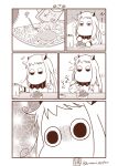  comic highres kantai_collection kettle moomin moomintroll northern_ocean_hime ramen sazanami_konami sleepy translated 