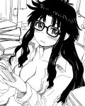  glasses monochrome read_or_die sakaki_imasato sketch yomiko_readman 