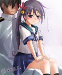  1boy 1girl admiral_(kantai_collection) akebono_(kantai_collection) kantai_collection yoshizawa_hikoto 