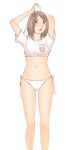  1girl bikini_bottom original short_hair solo traditional_media yoshitomi_akihito 