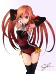  absurdres black_legwear green_eyes katarina_du_couteau league_of_legends looking_at_viewer redhead scar standing stockings thigh-highs 
