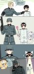  2boys axis_powers_hetalia countryball germany_(hetalia) gun highres japan_(hetalia) military military_uniform mp40 multiple_boys submachine_gun tagme uniform weapon 