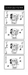  1girl :3 bat_wings bow chibi closed_eyes comic commentary dancing flailing hat hat_bow highres mob_cap monochrome musical_note noai_nioshi open_mouth patch puffy_sleeves remilia_scarlet short_hair short_sleeves solo touhou translation_request wings |_| 