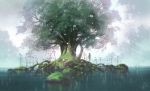  fantasy original scenery solo standing technoheart tree 