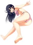  1girl ass bikini black_hair blush breasts brown_eyes highres kantai_collection looking_at_viewer sakuranoyukke solo swimsuit ushio_(kantai_collection) 