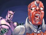  artist_request in_the_court_of_the_crimson_king jojo_no_kimyou_na_bouken killer_queen king_crimson king_crimson_(stand) lowres news_of_the_world parody queen_(band) source_request tagme 