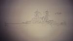  absurdres battleship cannon highres ship sketch turret warship work_in_progress 
