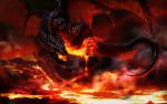  deathwing dragon fire highres red warcraft world_of_warcraft 