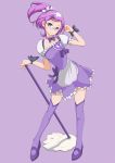  ahoge cure_sword dokidoki!_precure dress kenzaki_makoto long_hair magical_girl purple_eyes side_ponytail violet_hair 