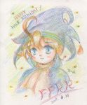  1boy 2015 ahoge artist_name artist_request blue_eyes commentary_request copyright_name dated deci deci_(ffrk) english final_fantasy final_fantasy_record_keeper happy_birthday hat male_focus smile solo tagme tyro 