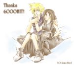  1boy 1girl black_hair blonde_hair cloud_strife cloud_tifa final_fantasy final_fantasy_vii lowres tifa_lockhart 