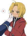  blonde_hair blush edward_elric fullmetal_alchemist gloves heart kl male roy_mustang yaoi yellow_eyes 