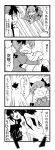  absurdres animal_ears arutana bow braid cat_ears cat_tail censored comic convenient_censoring dive dress_shirt eyes hair_ribbon hat highres kaenbyou_rin long_hair lupin_dive monochrome multiple_tails nude reiuji_utsuho ribbon shirt short_hair tail touhou translated translation_request twin_braids twintails unyu wings 