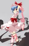  bat_wings blue_hair chain chains hat mamo red_eyes remilia_scarlet short_hair touhou wings 