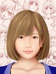  1girl brown_eyes brown_hair denkitori expressions miyamori_aoi portrait realistic shirobako short_hair 