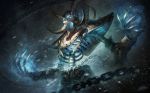  blue_eyes bone chain horns kel&#039;thuzad lich snow warcraft world_of_warcraft 