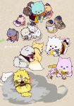  akita_toushirou animalization atsushi_toushirou dog fox gokotai gokotai&#039;s_tigers hachisuka_kotetsu hat hirano_toushirou ichigo_hitofuri im5364 japanese_clothes kogitsunemaru licking maeda_toushirou midare_toushirou nakigitsune nakigitsune&#039;s_fox no_humans open_mouth shishiou smile tiger touken_ranbu tsurumaru_kuninaga white_tiger yagen_toushirou 