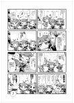  ! &gt;_&lt; +++ 0_0 1boy 3girls 4koma =_= ? ^_^ admiral_(kantai_collection) antenna_hair bow closed_eyes comic double_bun expressive_hair faceless faceless_male gloom_(expression) hair_bow hair_flaps hair_ornament hand_on_another&#039;s_head herada_mitsuru highres jintsuu_(kantai_collection) microphone monochrome multiple_girls musical_note naka_(kantai_collection) neckerchief one_eye_closed open_mouth scarf school_uniform sendai_(kantai_collection) serafuku short_hair sigh smile spoken_exclamation_mark spoken_musical_note translation_request two_side_up |_| 