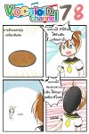  1boy 1girl 4koma blonde_hair blue_eyes bow catstudioinc_(punepuni) clenched_hand comic hair_bow highres kagamine_len kagamine_rin left-to-right_manga necktie ponytail thai translation_request vocaloid 