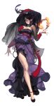  1girl alpha_transparency alternate_costume chaos_heroes_online full_body hair_ornament hair_over_one_eye highres long_hair love_cacao official_art purple_hair red_eyes reina_(chaos_online) simple_background solo transparent_background 