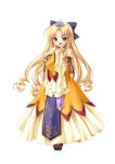  absurdres blonde_hair crown curly_hair detached_sleeves dress earrings enjutsu green_eyes highres jewelry koihime_musou long_hair necklace ribbon saeki_hokuto smile 