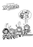  +++ 1boy 4girls =_= admiral_(kantai_collection) ahoge bare_shoulders closed_eyes closed_mouth comic double_bun glasses haruna_(kantai_collection) hat heart herada_mitsuru hiei_(kantai_collection) highres kantai_collection kirishima_(kantai_collection) kongou_(kantai_collection) military military_uniform monochrome multiple_girls musical_note nontraditional_miko open_mouth peaked_cap pleated_skirt scarf sigh skirt sleeves_past_wrists smile snot tears translation_request uniform wide_sleeves 