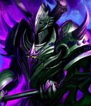  armor artist_request card_(medium) chaos_heroes_online gauntlets helmet horned_helmet mace official_art purple sol-ven-heim solo weapon 