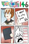  1boy 4koma blonde_hair catstudioinc_(punepuni) character_request comic commentary_request english highres kagamine_len left-to-right_manga necktie sailor_collar saw_(movie) thai translated trembling vocaloid 