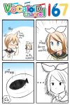  ... 1boy 1girl 4koma ascot blonde_hair blue_eyes burnt catstudioinc_(punepuni) comic commentary_request crying emphasis_lines highres kagamine_len kagamine_rin left-to-right_manga plate sailor_collar smoke tears thai translation_request vocaloid wiping_tears 