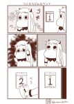  (o)_(o) april_fools calendar comic commentary_request highres horns kantai_collection long_hair mittens monochrome moomin moomintroll northern_ocean_hime northern_ocean_hime_(cosplay) sazanami_konami shinkaisei-kan translation_request twitter_username 